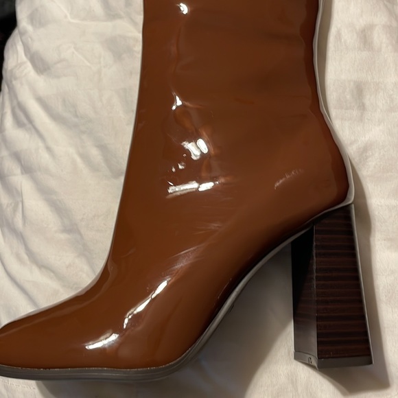 Booties! Shiny tan/brown color!! Brand new! - Picture 5 of 8